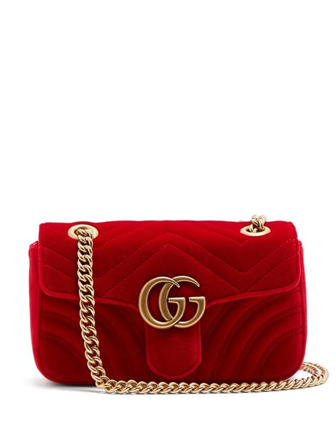 red gucci bag velvet|Gucci marmont red velvet.